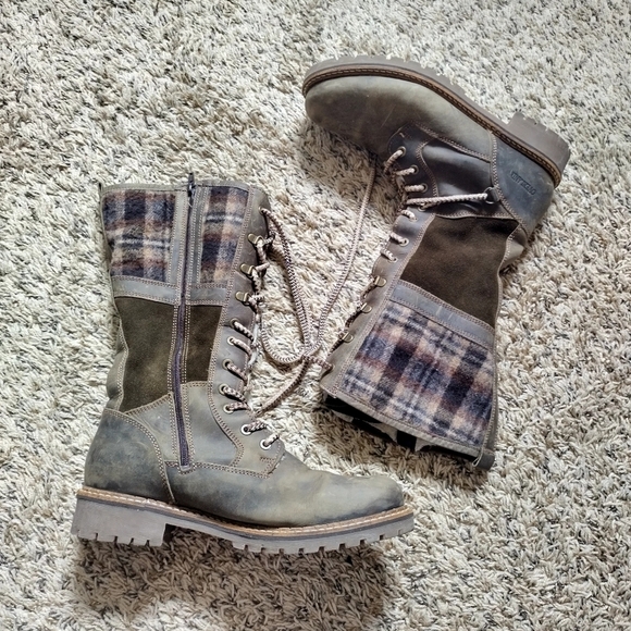 Overland Holiday Sheepskin Lace Up Winter Boots Sz 41/10,5 - Picture 1 of 10